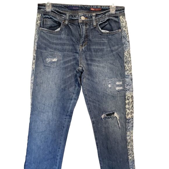 Pilcro Boyfriend Crop Jeans Womens size 26 Mid Rise Light Wash Straight Leg - Picture 11 of 14